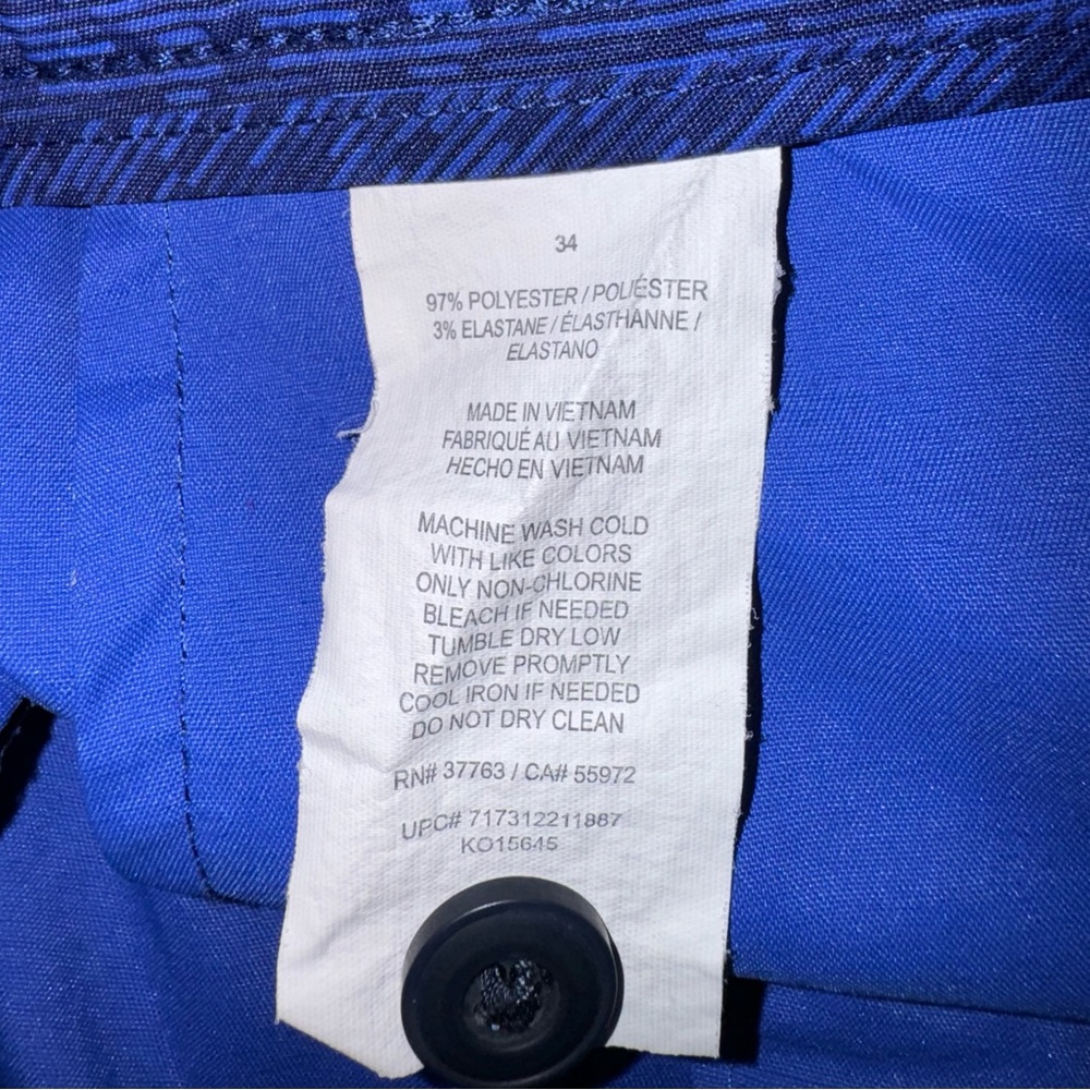 Men’s Grand Slam Blue Golf Short 34 - Picture 3 of 4